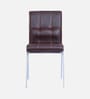 Glance Leatherette Dining Chair in Brown Colour