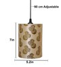 Glanza Gold Gold Fabric Hanging Light