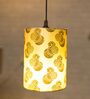 Glanza Gold Gold Fabric Hanging Light