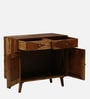 Glasgow Sheesham Wood 2 Door Sideboard In Provincial Teak Finish