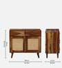 Glasgow Sheesham Wood 2 Door Sideboard In Provincial Teak Finish