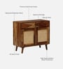 Glasgow Sheesham Wood 2 Door Sideboard In Provincial Teak Finish