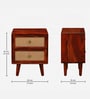 Glasgow Sheesham Wood Bedside Table In Honey Oak Finish Glasgow Sheesham Wood Bedside Table In Honey Oak Finish