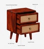 Glasgow Sheesham Wood Bedside Table In Honey Oak Finish Glasgow Sheesham Wood Bedside Table In Honey Oak Finish