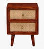 Glasgow Sheesham Wood Bedside Table In Honey Oak Finish Glasgow Sheesham Wood Bedside Table In Honey Oak Finish