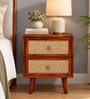 Glasgow Sheesham Wood Bedside Table In Honey Oak Finish Glasgow Sheesham Wood Bedside Table In Honey Oak Finish