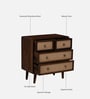 Glasgow Sheesham Wood Chest Of Drawers In Provincial Teak Finish