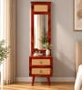 Glasgow Sheesham Wood Dresser In Honey Oak Finish With Mirror