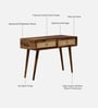 Glasgow Sheesham Wood Study Table In Provincial Teak Finish