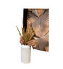 Glass Snow White Vase With 1 Rustic Grass