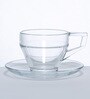 Van 200ml Transparent (Set of 12) Glass Tea Cup & Saucer Set