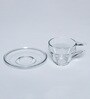 Van 200ml Transparent (Set of 12) Glass Tea Cup & Saucer Set