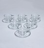 Van 200ml Transparent (Set of 12) Glass Tea Cup & Saucer Set