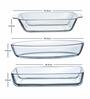 Glass Baking Dish (Set of 1pc Oval Dish, 1pc Square Dish, 1pc Rectangular Dish)