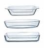 Glass Baking Dish (Set of 1pc Oval Dish, 1pc Square Dish, 1pc Rectangular Dish)