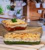 Glass Baking Dish (Set of 1pc Oval Dish, 1pc Square Dish, 1pc Rectangular Dish)