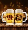 600 ML Slogan Beer Mugs Set of 2