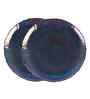 Glass Black Coloured Set of 2 Side Plates
