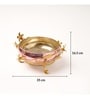 Silver Glossy Metal Bowl With Stand