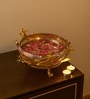 Silver Glossy Metal Bowl With Stand
