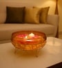Golden Metal Lotus Bowl With Stand