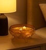 Golden Metal Lotus Bowl With Stand