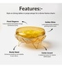 Golden Metal Lotus Bowl With Stand