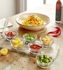 Glass Bowls Set Transparent Solid Set of 12