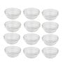 Glass Bowls Set Transparent Solid Set of 12