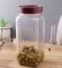 Glass Canister 2.1 Litres Transparent Glass Airtight Food Storage Container