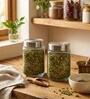 Glass Containers for Kitchen 750ml| Set of 2