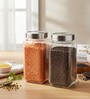 Glass Containers for Kitchen 1000ml| Set of 2