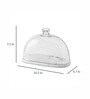 Ovaled White 0 Cloche with Marble Base