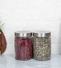 Glass Jars for Kitchen 1100ml| Pack of 2