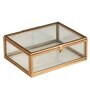 Metal & Glass Gold Jewellery Box