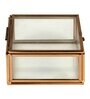 Metal & Glass Gold Jewellery Box