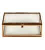 Metal & Glass Gold Jewellery Box