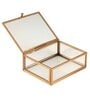 Metal & Glass Gold Jewellery Box