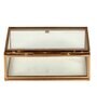 Metal & Glass Gold Jewellery Box