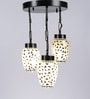 White Metal 3 Light Cluster Hanging Lights