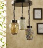Black Metal 3 Light Cluster Hanging Lights