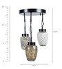 Black Metal 3 Light Cluster Hanging Lights