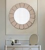 Brown Glass Graphic Decorative Mirror