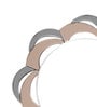 Glass Round Wall Mirror in Brown Colour