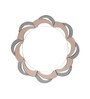 Glass Round Wall Mirror in Brown Colour