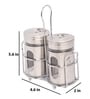 Glass Silver 100 Ml Salt & Pepper Set Set Of 2