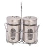 Glass Silver 100 Ml Salt & Pepper Set Set Of 2