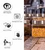 Glass Storage Square Jar (Set of 4pcs)