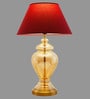 Central Customized Cotton Fabric Shade Night Lamp With Metal & Glass Base