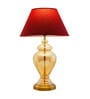 Central Customized Cotton Fabric Shade Night Lamp With Metal & Glass Base